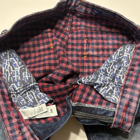 Jimmy & Jordan Premium Denim Jeans Plaid Lining Size 34 - Picture 11 of 16